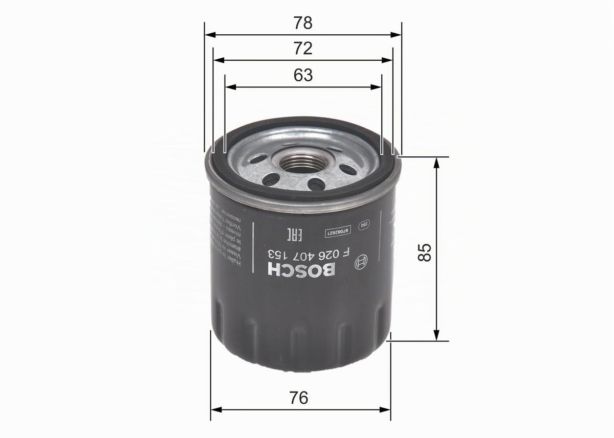 Bosch P7153 - Filtro Olio