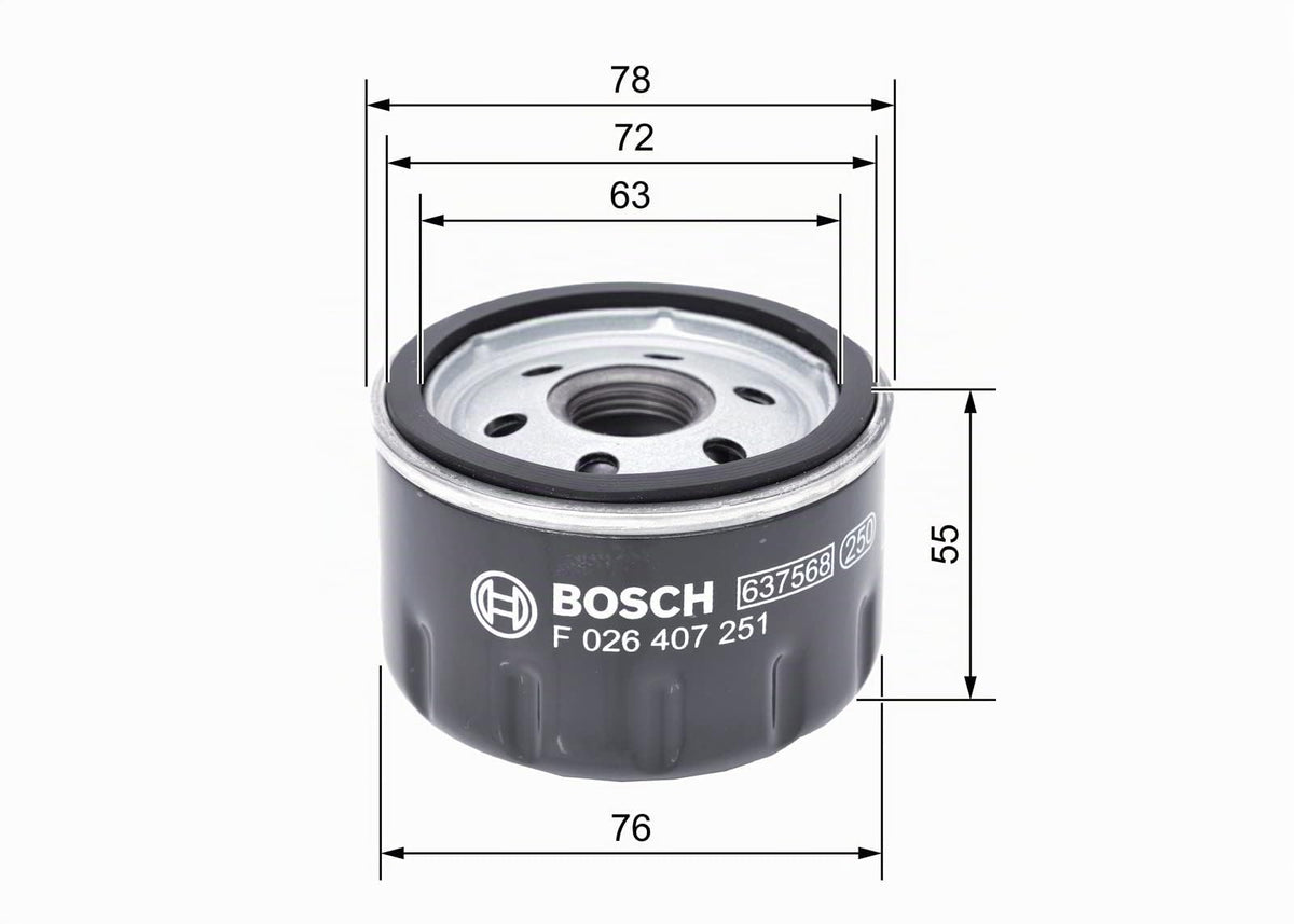 Bosch P7251 - Filtro Olio