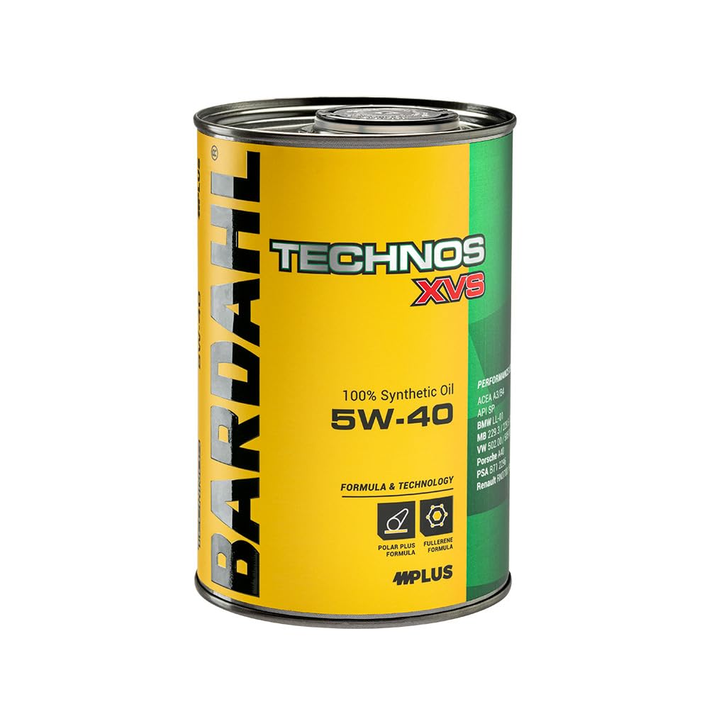 Bardahl - TECHNOS XVS 5W-40 - Olio Motore per Auto, Lubrificante per Motori Benzina e Diesel di Ultima Generazione, Olio ad Alte Prestazioni, Allunga la Vita e Pulisce gli Organi del Motore, 1 L
