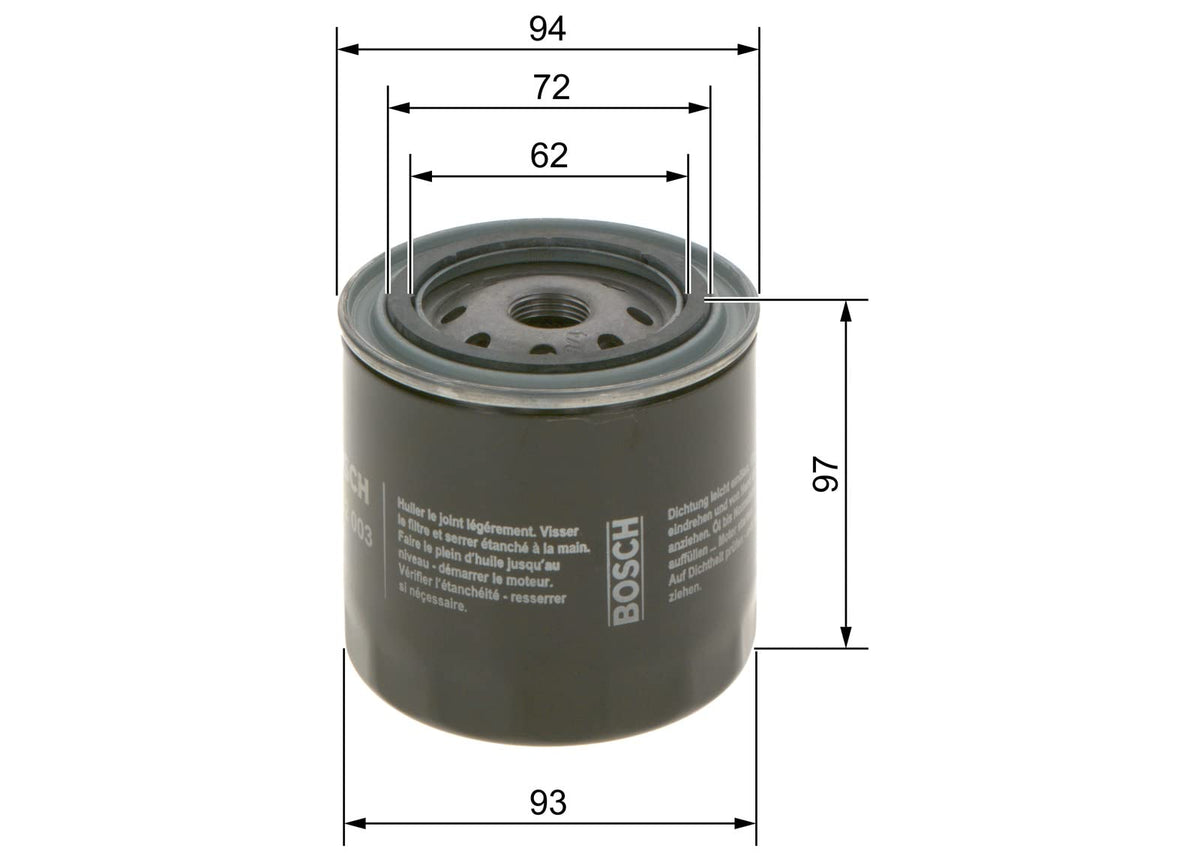 Bosch P2003 - Filtro Olio