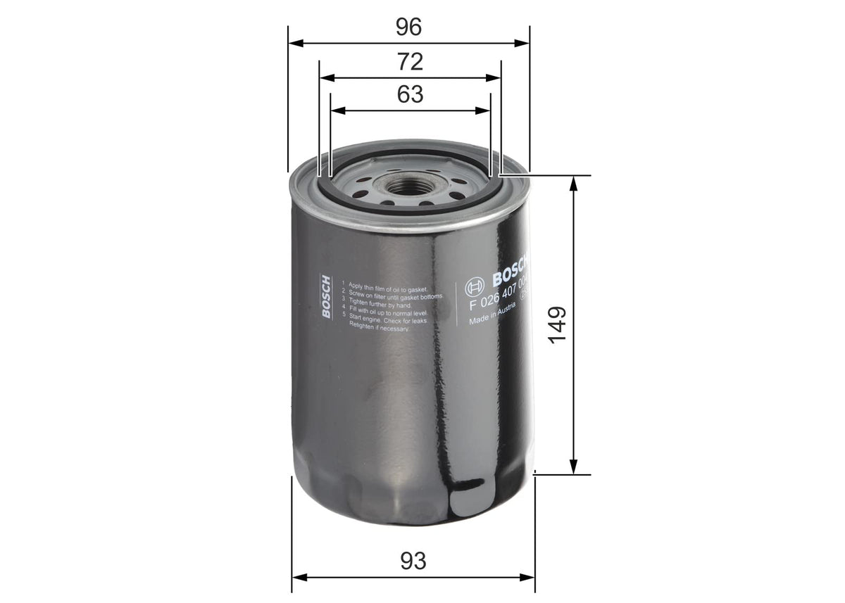 Bosch P7004 - Filtro Olio