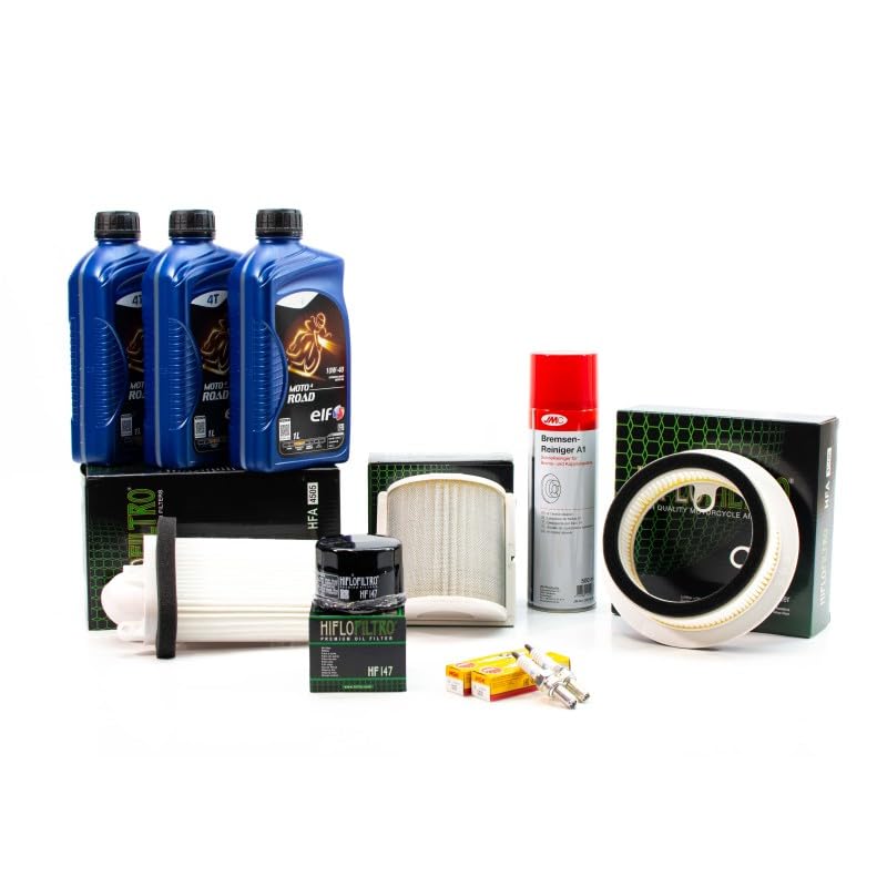 Kit di manutenzione e revisione per YAMAHA XP 500 TMAX dal 2007 - Olio E.LF MOTO 4 ROAD 10w40 3L