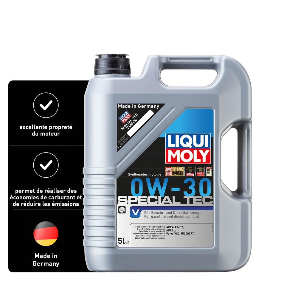 LIQUI MOLY Olio motore Special Tec 0W-30 5 L Compatibilità con RENAULT Clio 3 Hatchback BR0/1, CR0/1 Clio 2 BB0/1/2, CB0/1/2 Twingo 1 C06 Trafic 2 Furgonato FL, DACIA DUSTER