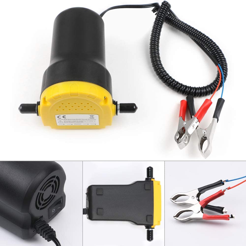 flintronic Pompa del Gasolio, Pompa Trasferimento Olio, 60W 12V(Giallo