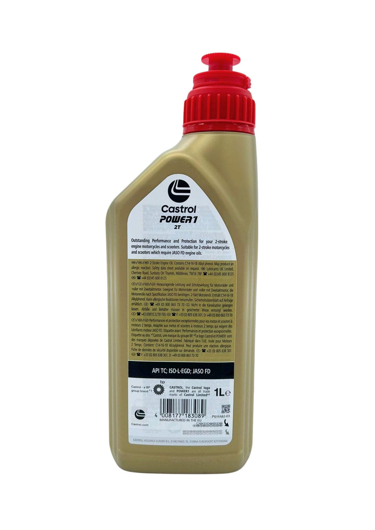 Olio Motore 2 Tempi Castrol Power 1 2T - Protezione Superiore, Formula Antifumo 11x1lt.
