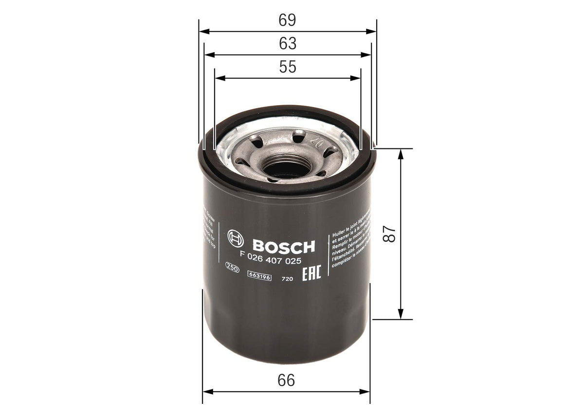 Bosch P7025 - Filtro Olio