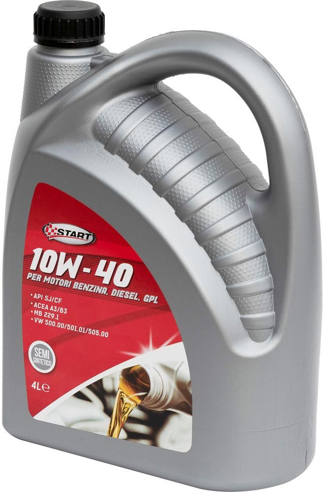 START Olio Motore 10w 40 Diesel, Benzina e GPL Sint Drive, Tanica 4 Litro, Olio 10w40 Benzina, Diesel e GPL, Olio motore 10w40 semi-sintetico protezione usura e elevate prestazioni, Made in Italy