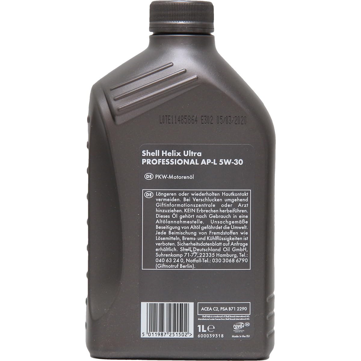 SHELL Olio motore Helix 5W-30 Olio sintetico 100% 1 L Compatibilità con PEUGEOT 206 2 volumi/Coda spiovente 2A/C 207 WA, WC 208 I Hatchback CA, CC 2008 Station Wagon CU, CITROËN C3 I Hatchback FC, FN