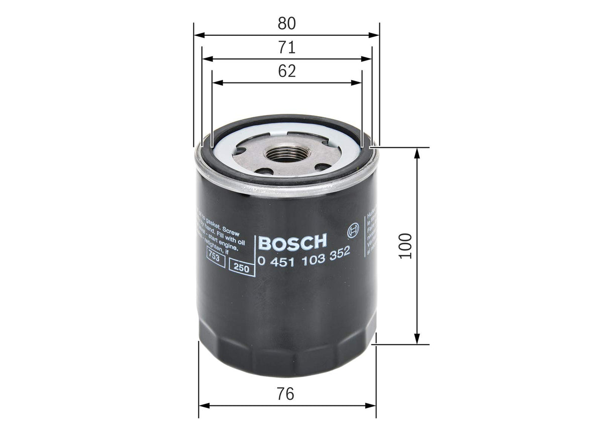 Bosch P3352 - Filtro Olio