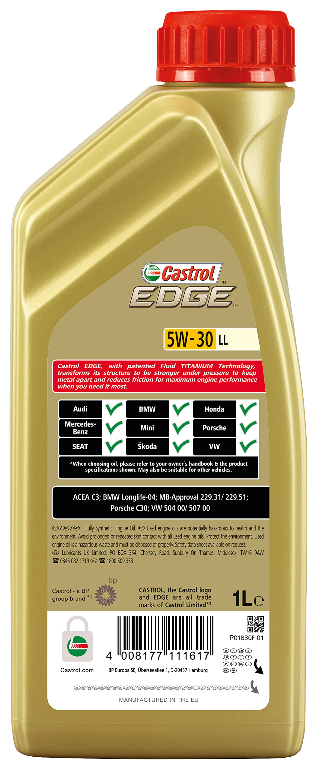 Castrol 15666 Edge 5W30 LL da LT.1