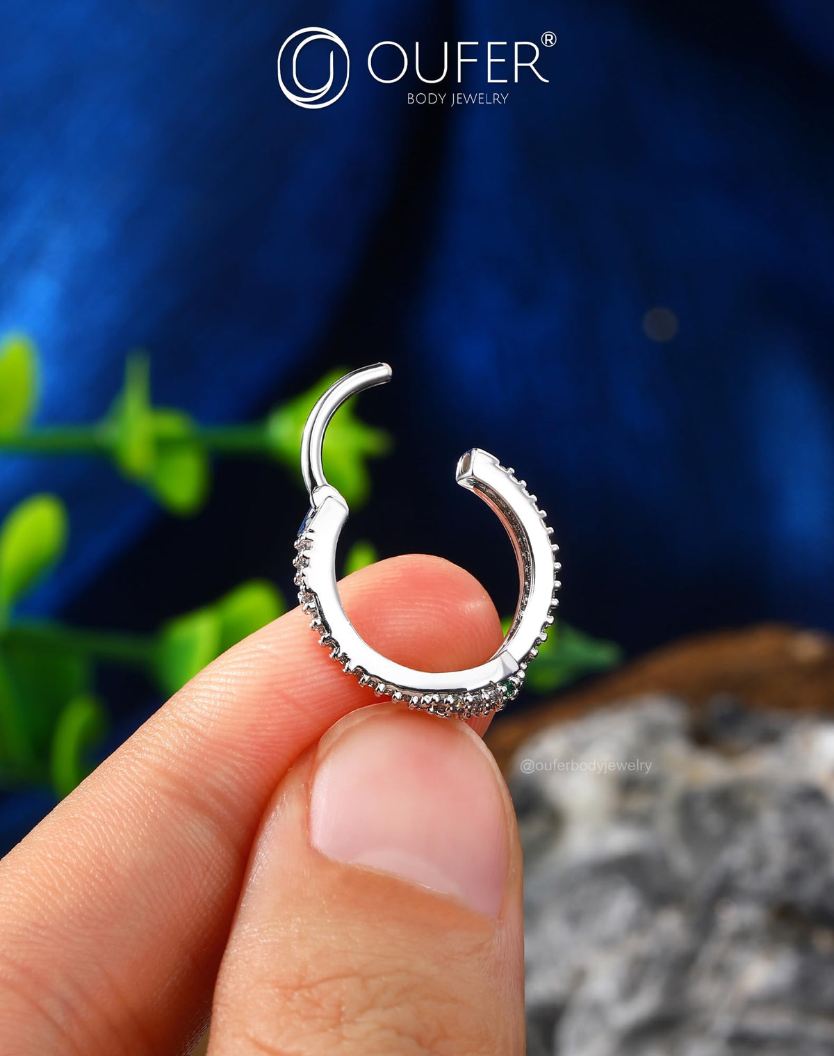 OUFER Piercing Helix Conch Hoop Ring Serpente Cartilagine Orecchini Argento 16G Trago Daith Rook Snug Anello Hinged Acciaio Chirurgico Septum Clicker Nostril Naso Labbro Labret 10 mm Gioielli