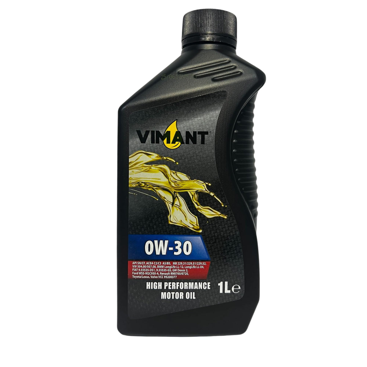 VIMANT Olio Motore Auto SAE 0W-30, 1 Litro, 100% Sintetico, API SN/CF, ACEA C2/C3 A5/B5, MADE IN ITALY