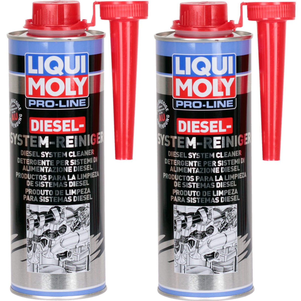 2x LIQUI MOLY 5156 Pro-Line Sistema integrato di pulizia Diesel, 500 ml