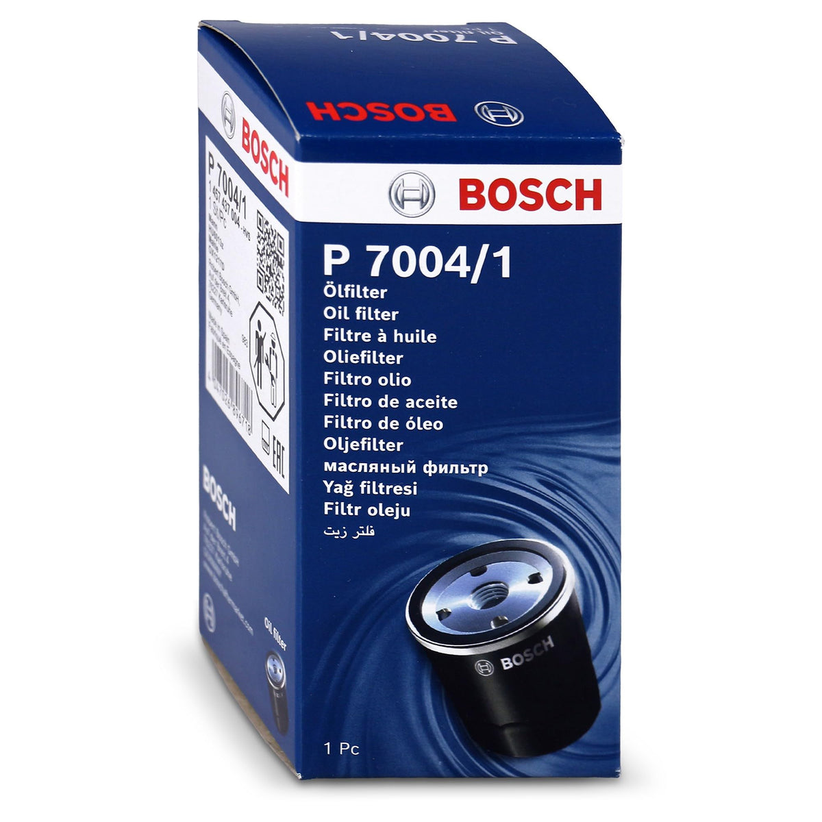 BOSCH Filtro olio Cartuccia filtro 1 457 437 004 Compatibilità con VW Polo Hatchback 6R1, 6C1 Golf 7 Hatchback 5G1, BQ1, BE1, BE2, AUDI Q5 8RB A3 Sportback 8VA, 8VF A4 Avant 8K5, B8