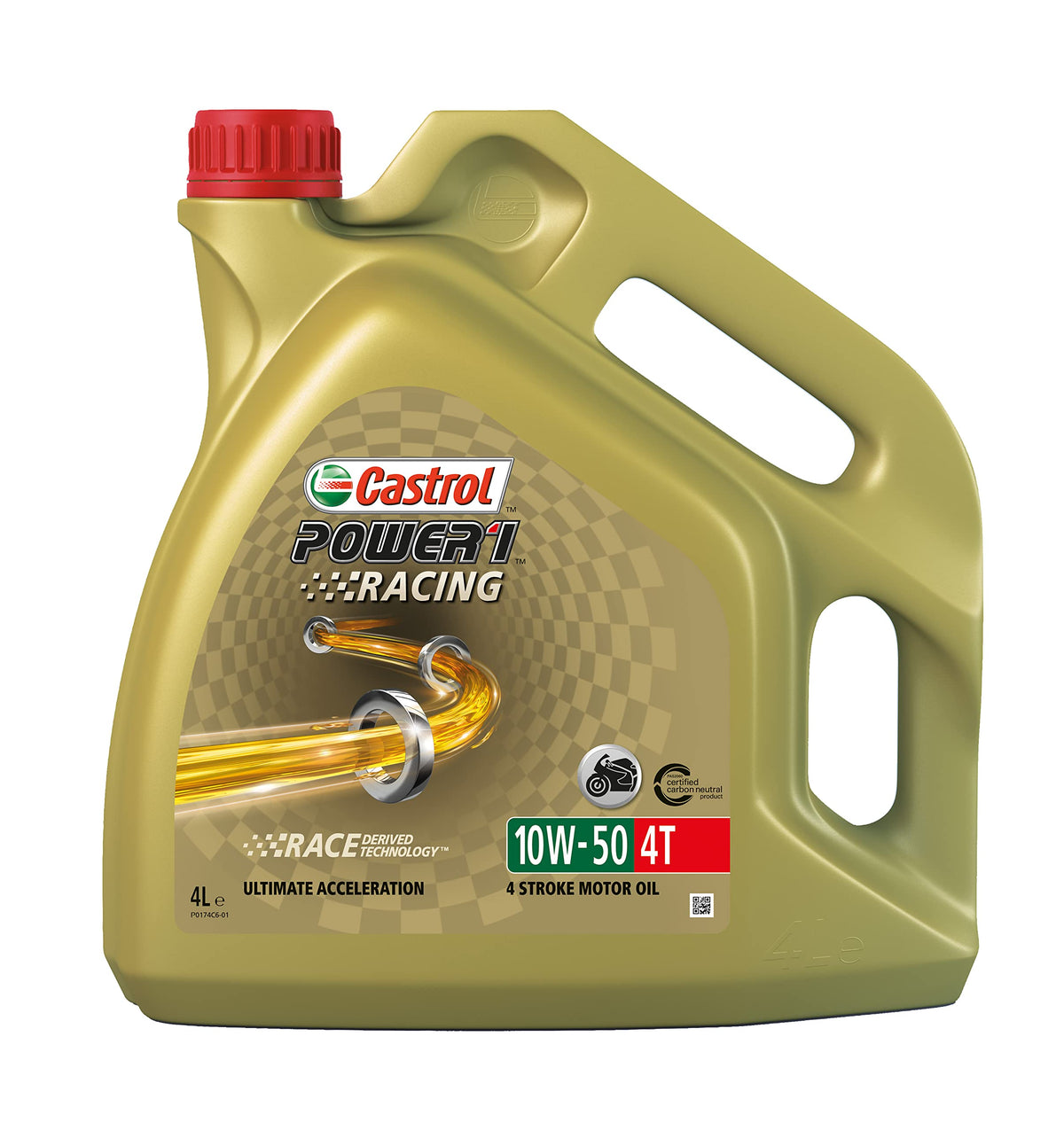 Castrol POWER1 Racing 4T 10W-50, Olio a Due Ruote Motore 4 Tempi, 4L