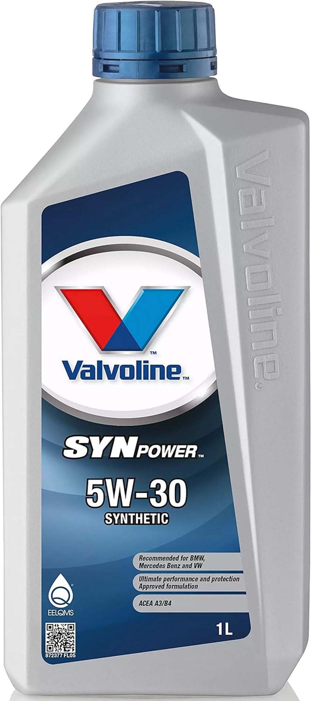 Valvoline Olio Motore SYNPower 5W-30 1L Lubrificante Auto Sintetico di prima qualità approvato OEM, offre il massimo delle prestazioni