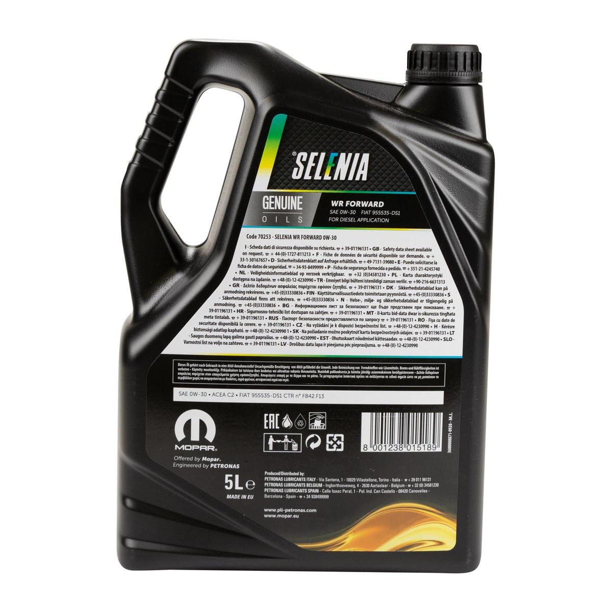 SELENIA Olio motore 0W-30 5 L Compatibilità con FIAT 500 312 Ducato Van 250, 290 Ducato Camion pianale/Telaio 250, 290, ALFA ROMEO GIULIETTA 940