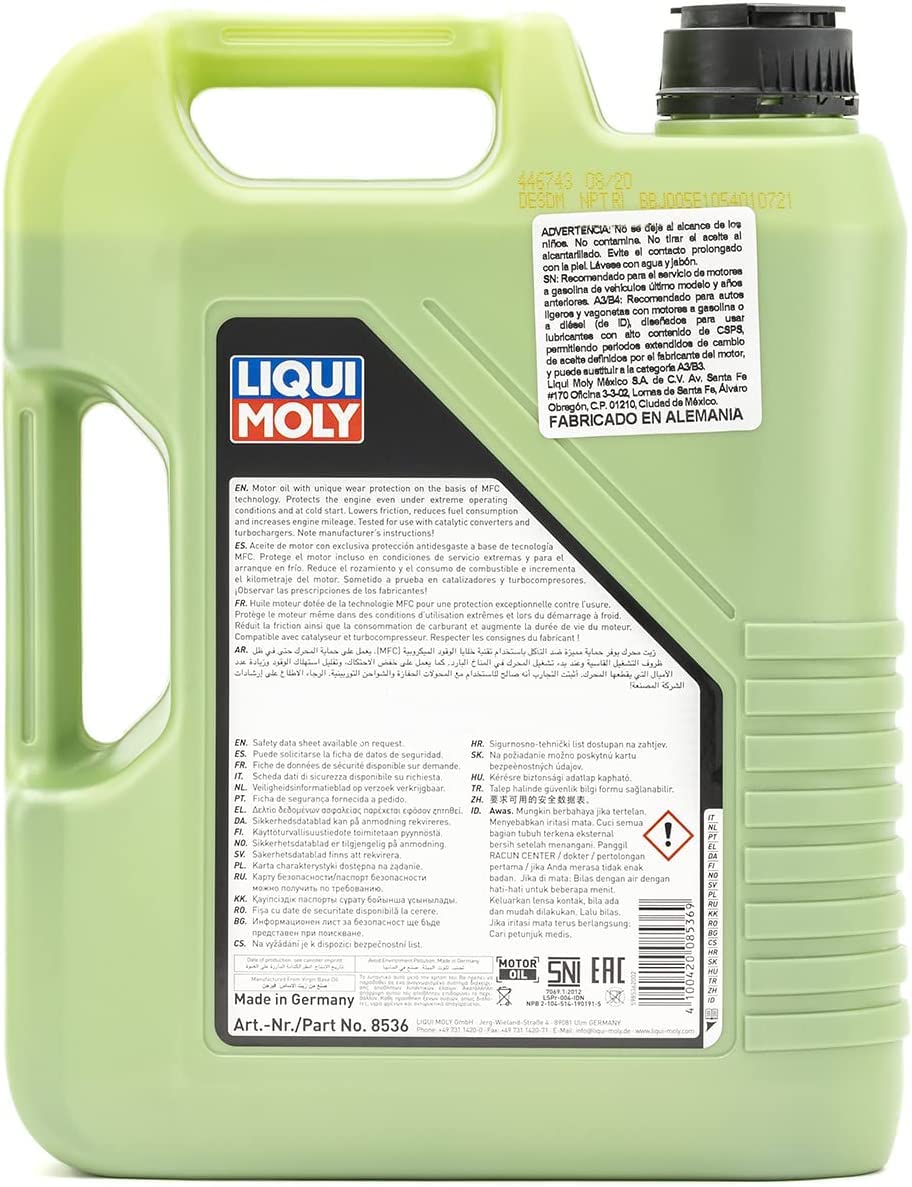 LIQUI MOLY Olio motore Molygen 5W-40 5 L Compatibilità con RENAULT Clio 3 Hatchback BR0/1, CR0/1 Clio 2 BB0/1/2, CB0/1/2 Clio 4 Hatchback BH, PEUGEOT 206 2 volumi/Coda spiovente 2A/C 207 WA, WC