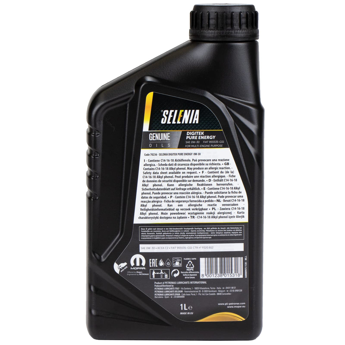 SELENIA DIGITEK PE 0W30 C2-1 LT