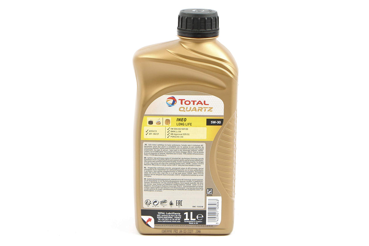 SMC Olio Motore Total INEO Long Life 5W30 4 Litri (LT. 4)