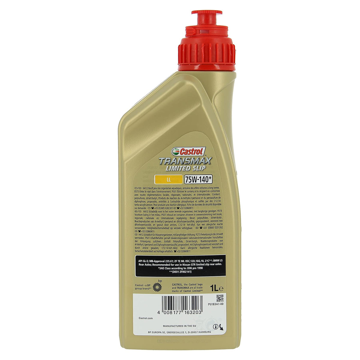 1 Liter CASTROL Achsgetriebeöl TRANSMAX LIMITED SLIP 75W-140 API GL-5 MB 235.61
