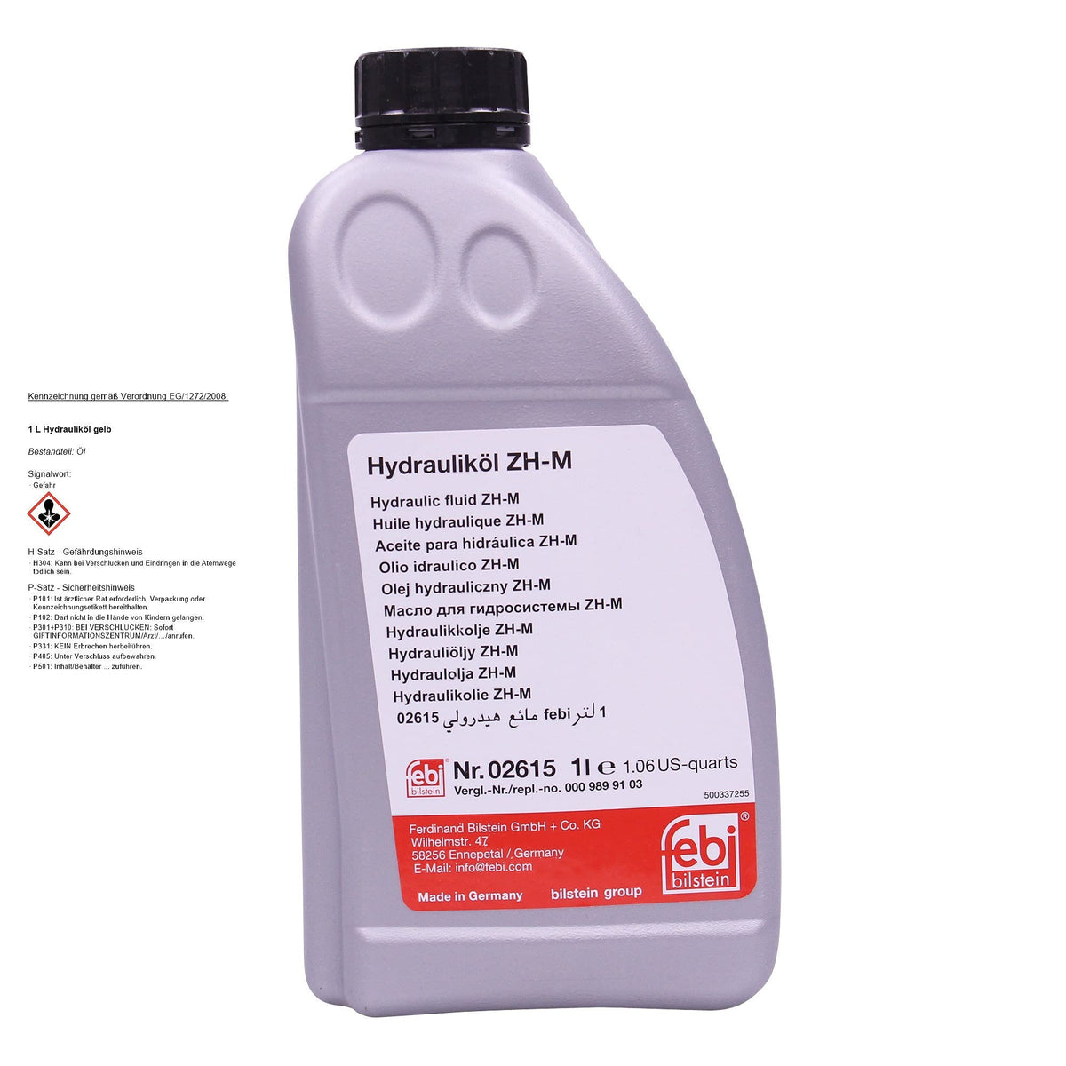 febi bilstein 02615 olio idraulico per sistema e controllo sospensioni idropneumatiche | MERCEDES BENZ