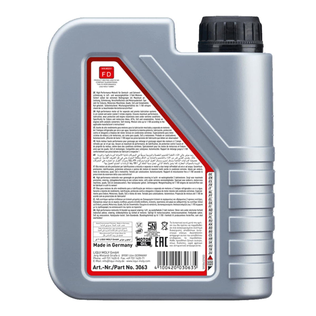 LIQUI MOLY Olio motore Motorbike 2T Synth Olio sintetico 100% 1 L Compatibilità con HUSQVARNA MOTORCYCLE SM, GASGAS MOTORCYCLES EC