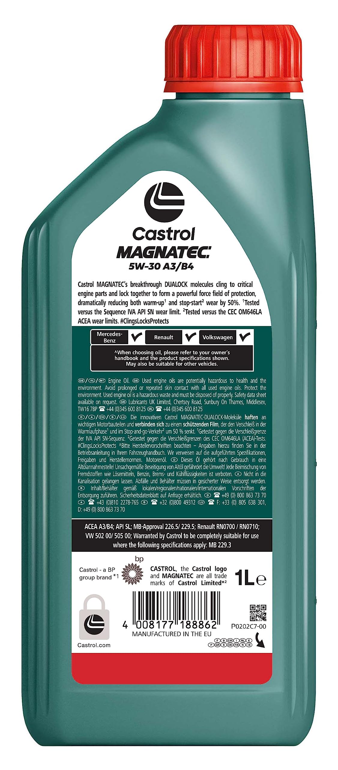 OLIO CASTROL MAGNATEC STOP&START 5W-30 A3/B4 1L