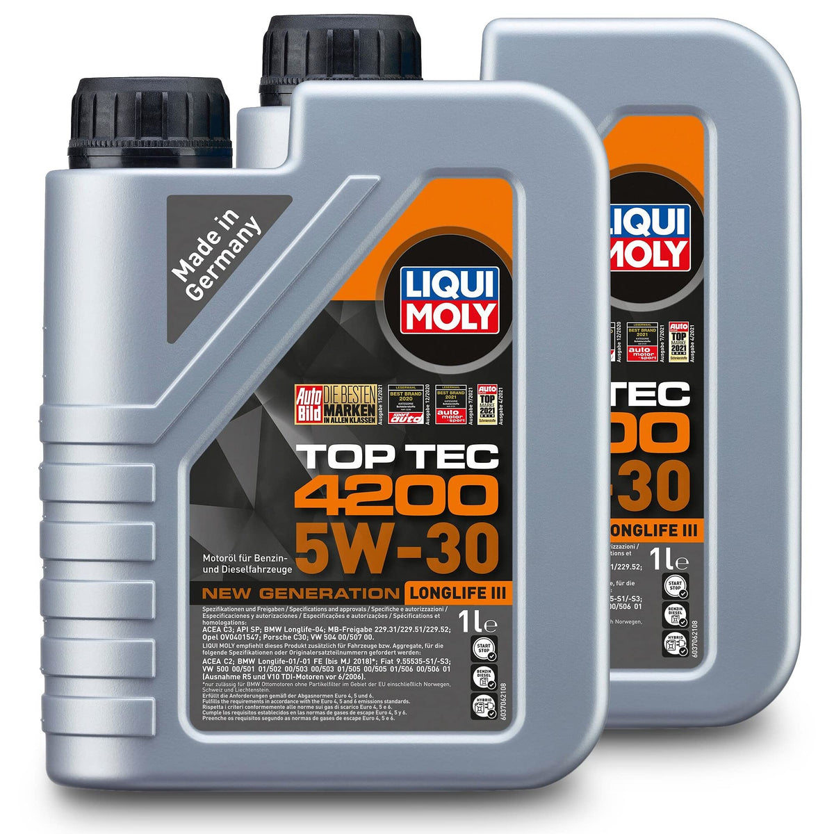 2 x olio motore Liqui Moly 3706 Top Tec 4200 5W-30