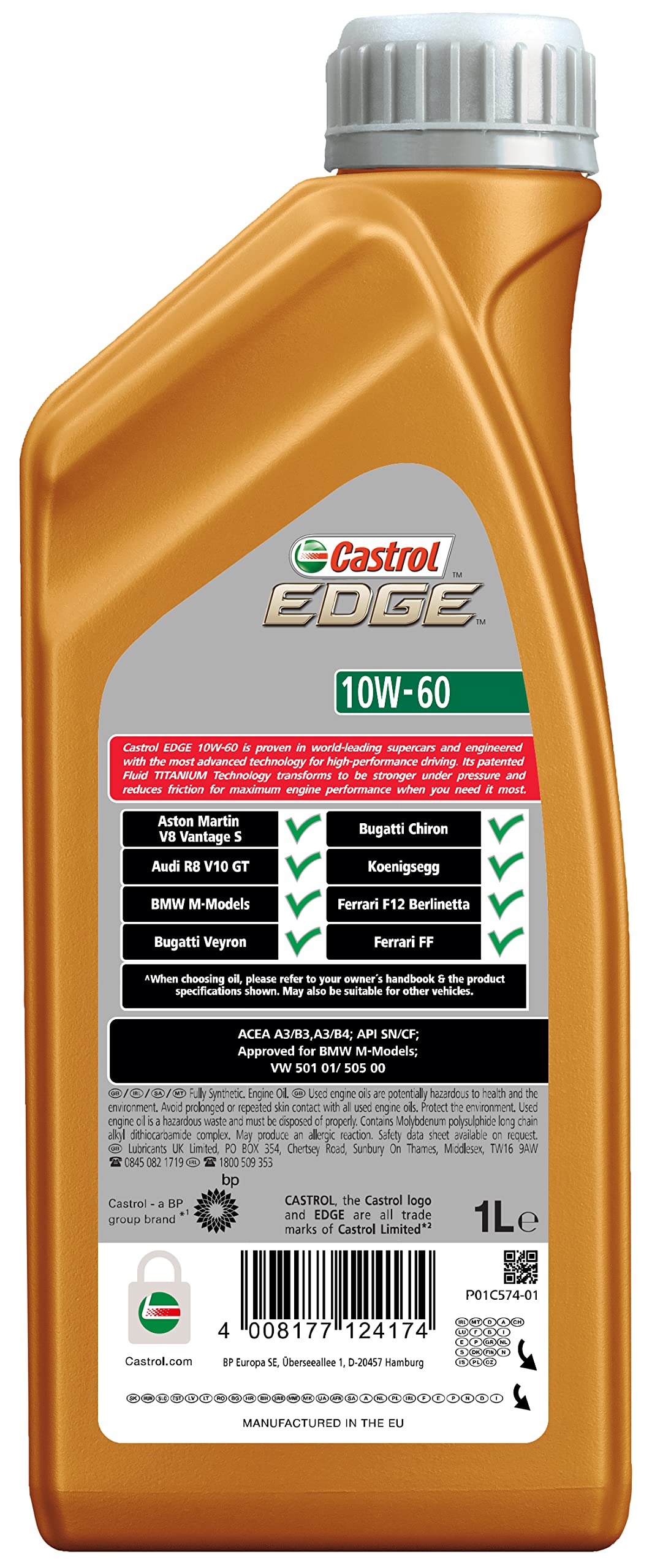 Castrol 1845036 Edge 10 W 60 1 L Supercar WG