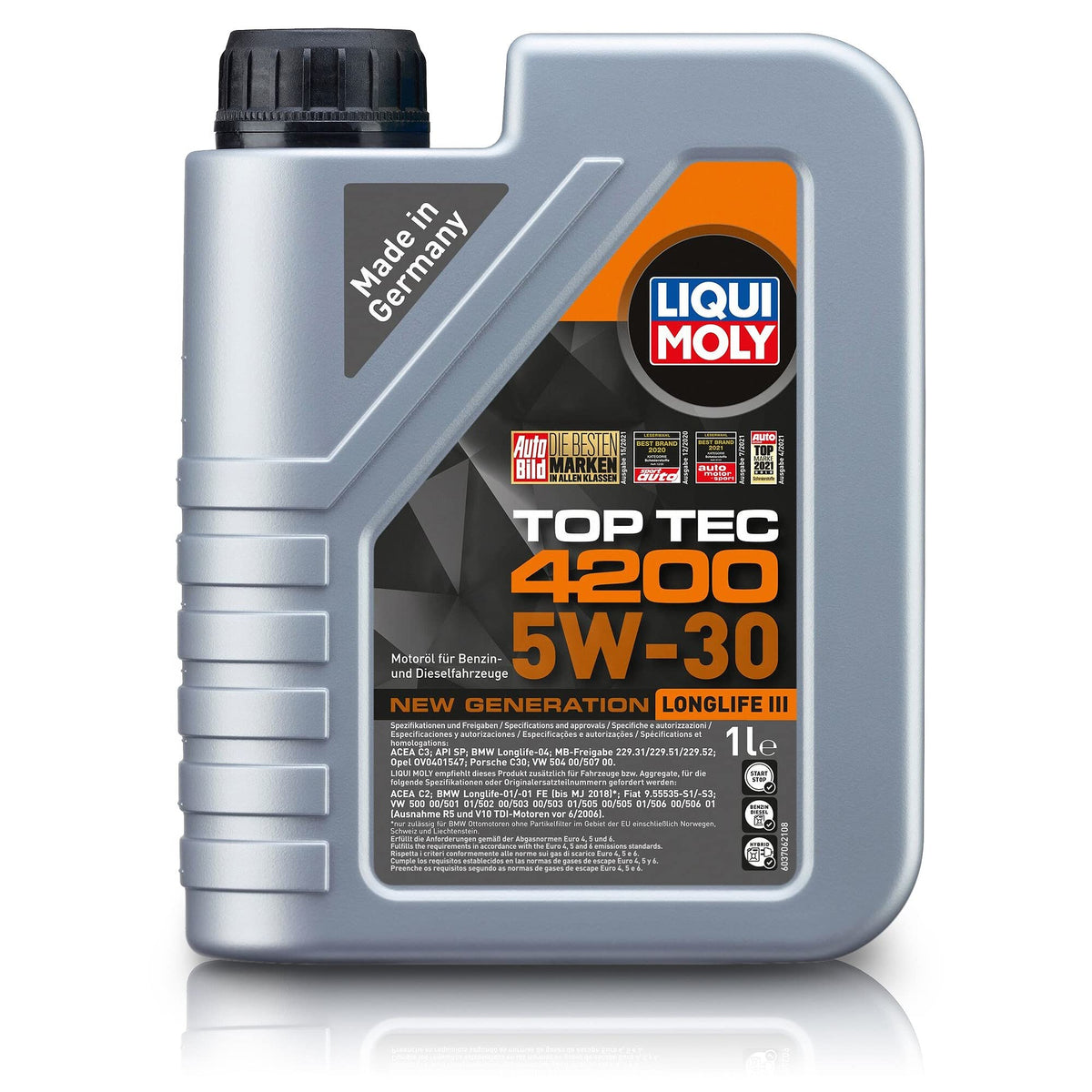 Liqui Moly 3706 Top Tec 4200 5W-30 - Olio motore 3 LITRI
