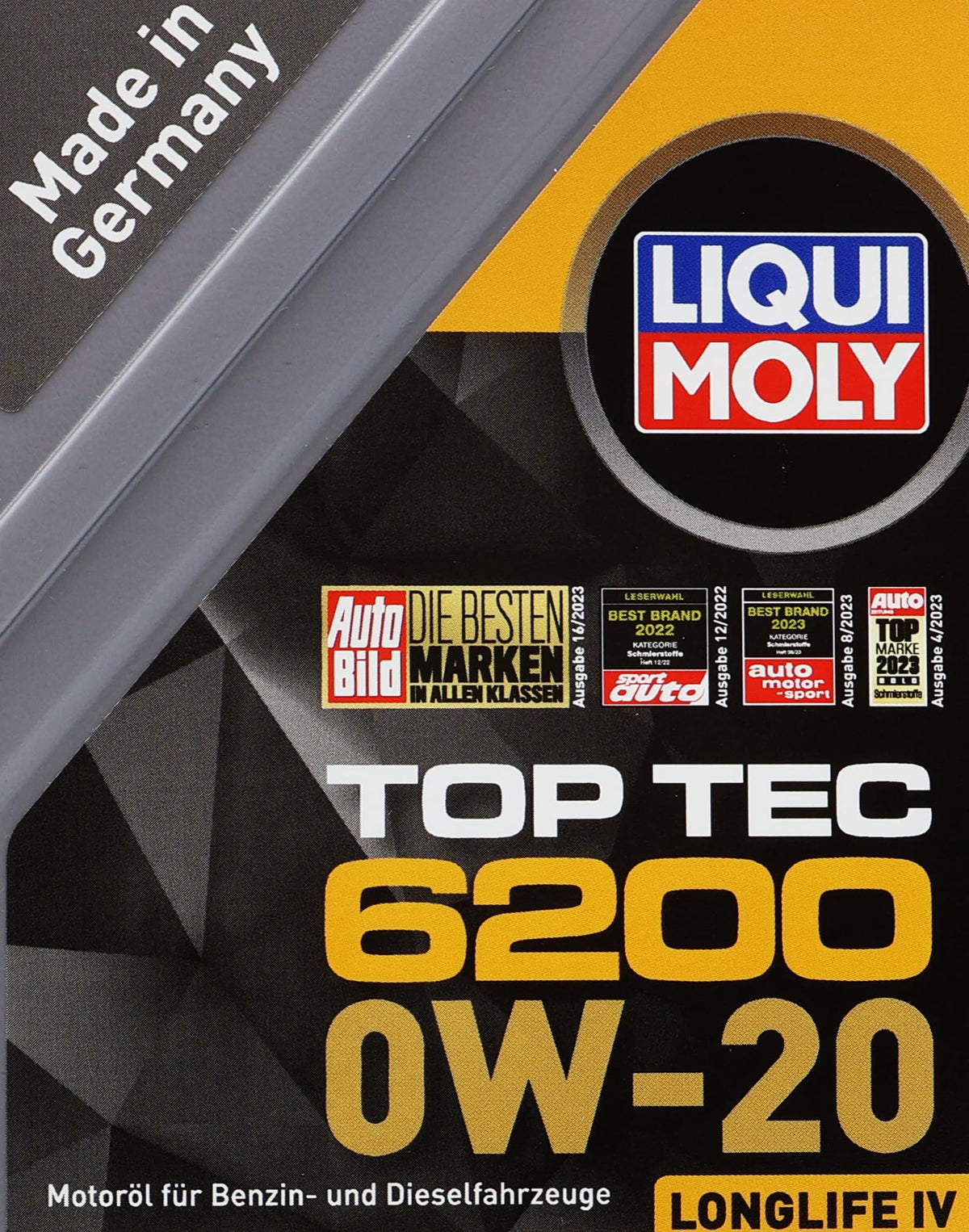 LIQUI MOLY | Top Tec 6200 0W-20 | 1 L | Oli motore | Tecnologia sintetica | SKU: 20787