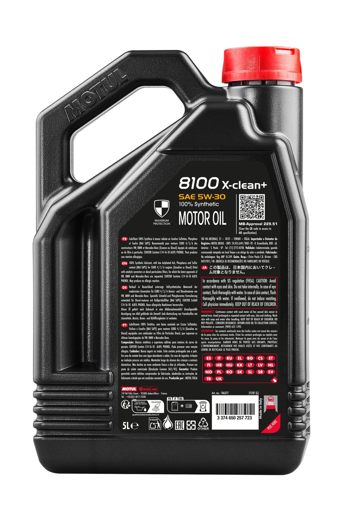 Motul 8100 X-Clean EFE 5w30 5LT