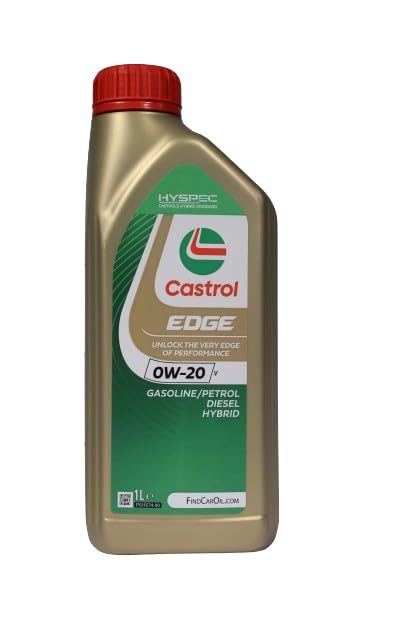 Castrol Edge 0W-20 V Olio Motore Auto - Avanzata Formula Sintetica per Benzina e Diesel, 5 Litri (5x1lt)