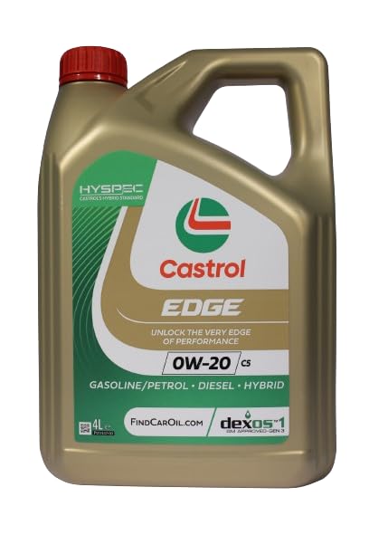 LUBRIALPHA - Edge 0W-20 C5 Olio Motore | Tecnologia Fluid TITANIUM | Per Benzina e Diesel | Specifiche ACEA C5 e API SN Plus | Conf. 4L | GM dexos1 GEN 2 Approved