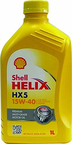 SHELL Olio Helix Hx5, 15W40, A10E, Lubrificanti Automobile, 1 lt