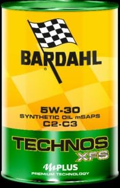 Bardahl 342040 - Olio Motore per Auto, Technos XFS C2 C3 5W30, Massimizza le Prestazioni del Motore, Formula 100% Sintetica, 1 Litro