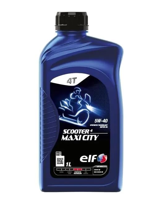 ELF Olio Motore 5W-40 Sintetico per Scooter 4 Tempi, 1L, Tecnologia Sintetica, API SA - Maxi City - OEM 213960