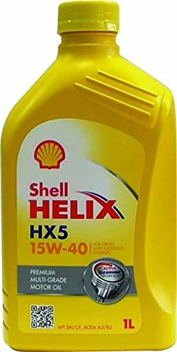 SHELL Olio Helix Hx5, 15W40, A10E, Lubrificanti Automobile, 1 lt