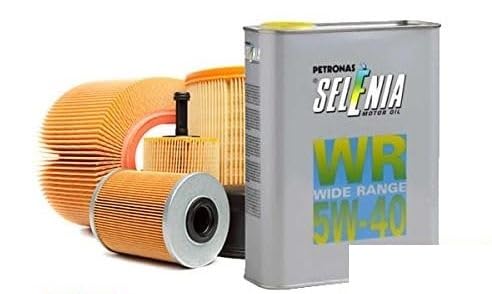 Kit tagliando auto, kit quattro filtri e 5 litri olio motore Selenia WR 5W40 (KF0031/so)