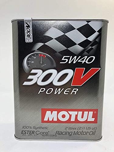 Motul Olio Motore Campionato 104242 300V Power 5W-40, Pacco 8 Litri (Contenitore Metallico)