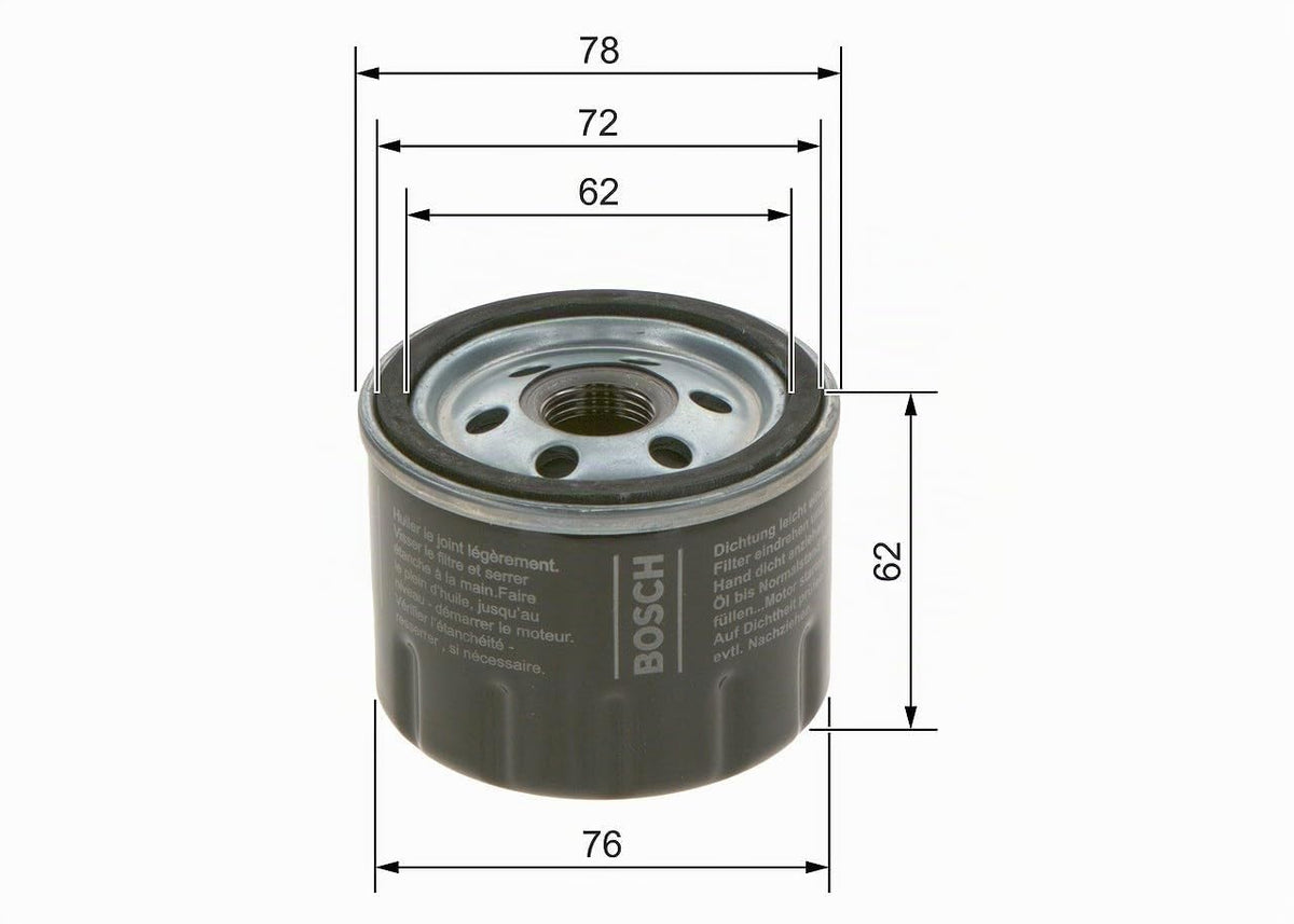 BOSCH Filtro olio F026407279