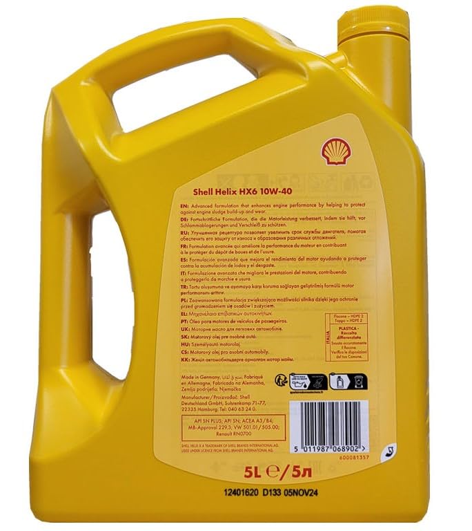Shell Helix HX6 10W40, 5L