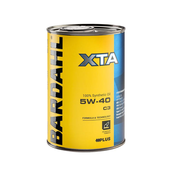 Bardahl - XTA C3 5W-40 - Olio Motore per Auto, Lubrificante per Vetture Benzina e Diesel Equipaggiate di DPF o FAP, Pulisce gli Organi del Motore, con Formula Anti-Usura, 1 L