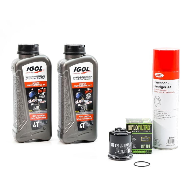 Kit di manutenzione cambio olio standard per PIAGGIO Beverly 125 dal 2002 al 2016 - E.LF SCOOTER 4 MAXI CITY 5w40 2L