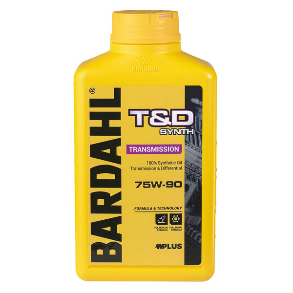Bardahl - T&D Synth 75W-90 - Olio Trasmissione Auto, Lubrificante per Trasmissione e Differenziale di Automobili, Veicoli industriali e Commerciali per Trasporto Pesante, 1 L