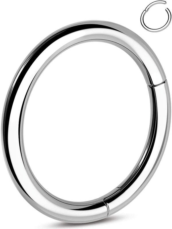 OUFER G23 - Orecchini a cerchio in titanio a forma di tacchino, cartilagine, piercing a elica helix, 16G conchetta cerniera labbro piercing naso, 1,2 mm, regalo da uomo e donna, 10 mm