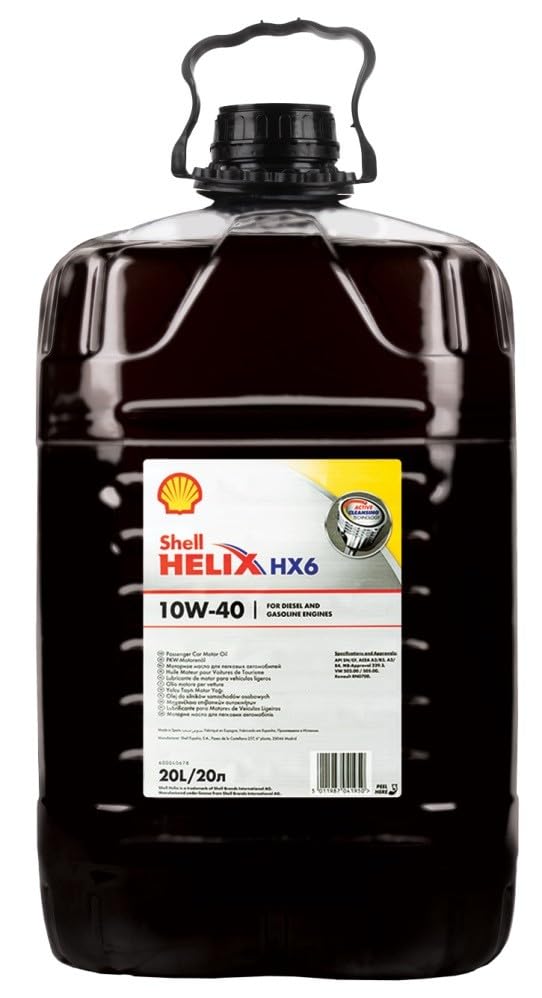 SHELL Olio motore Helix 10W-40 Olio parzialmente sintetico 4 L Compatibilità con RENAULT Clio 2 BB0/1/2, CB0/1/2, PEUGEOT 205 II 20A/C 306 2 volumi/Coda spiovente 7A, 7C, N3, N5, CITROËN SAXO S0, S1