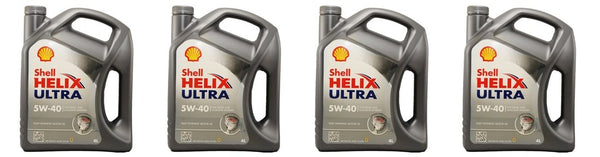 SHELL HELIX ULTRA 5W40 100% Sintetico Pure Plus Techonology Benzina e Diesel Sintetico 4x4 litri = 16 litri