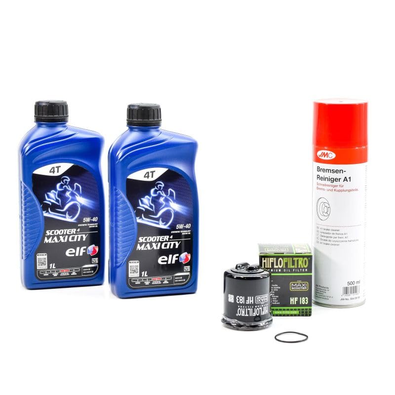 Kit di manutenzione cambio olio standard per PIAGGIO Beverly 200 dal 2002 al 2004 - E.LF SCOOTER 4 MAXI CITY 5w40 2L